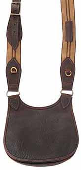 Eastern Style Hunting Pouch, 
elk tanned leather, 10" by 8", plain front flap